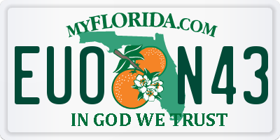 FL license plate EUON43