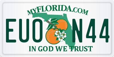 FL license plate EUON44