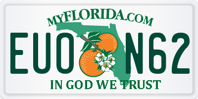 FL license plate EUON62