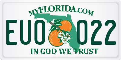 FL license plate EUOO22