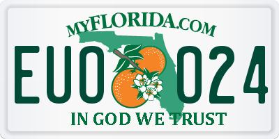 FL license plate EUOO24