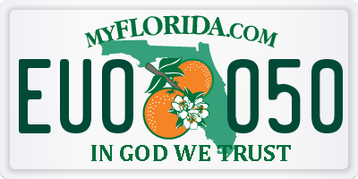 FL license plate EUOO50