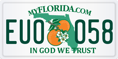 FL license plate EUOO58
