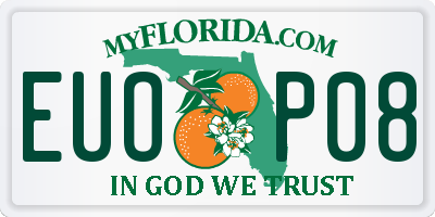 FL license plate EUOP08