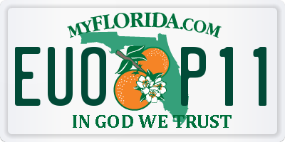 FL license plate EUOP11