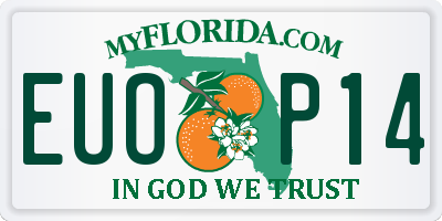 FL license plate EUOP14