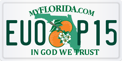 FL license plate EUOP15