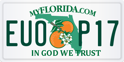 FL license plate EUOP17