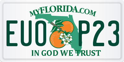 FL license plate EUOP23