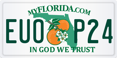 FL license plate EUOP24