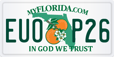 FL license plate EUOP26