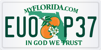 FL license plate EUOP37