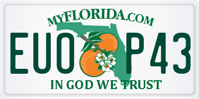 FL license plate EUOP43