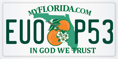 FL license plate EUOP53