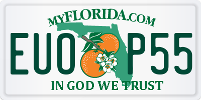 FL license plate EUOP55