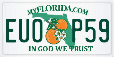 FL license plate EUOP59