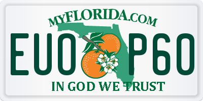FL license plate EUOP60