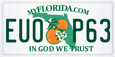FL license plate EUOP63