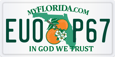 FL license plate EUOP67