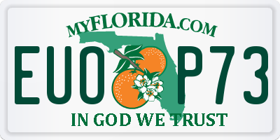FL license plate EUOP73