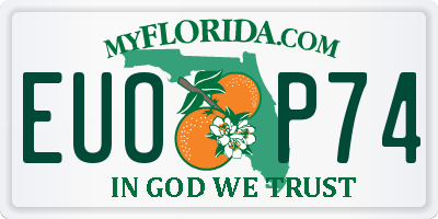 FL license plate EUOP74