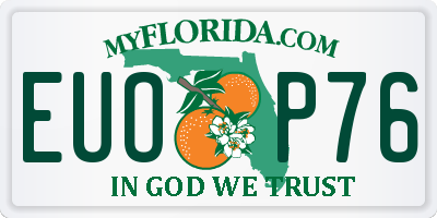 FL license plate EUOP76