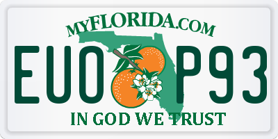 FL license plate EUOP93