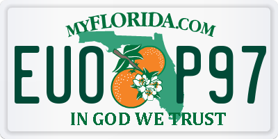 FL license plate EUOP97