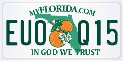 FL license plate EUOQ15