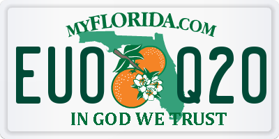 FL license plate EUOQ20
