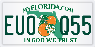 FL license plate EUOQ55
