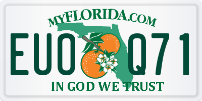 FL license plate EUOQ71