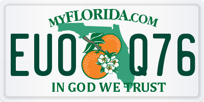 FL license plate EUOQ76