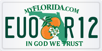 FL license plate EUOR12