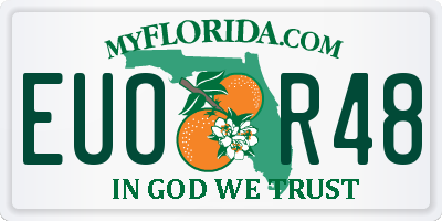 FL license plate EUOR48
