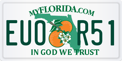FL license plate EUOR51