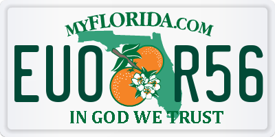 FL license plate EUOR56