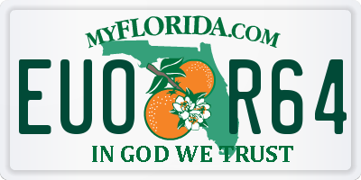 FL license plate EUOR64