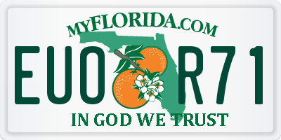 FL license plate EUOR71