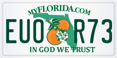 FL license plate EUOR73