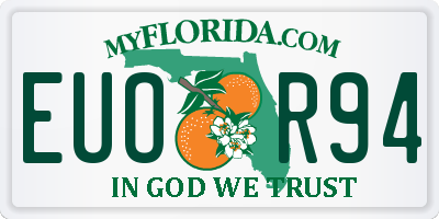 FL license plate EUOR94
