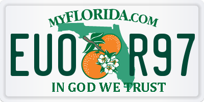 FL license plate EUOR97