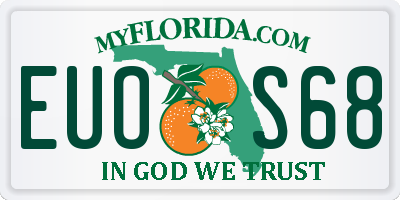 FL license plate EUOS68