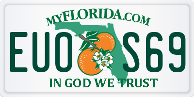 FL license plate EUOS69