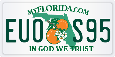 FL license plate EUOS95