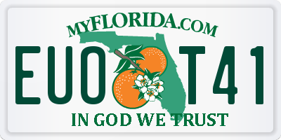 FL license plate EUOT41