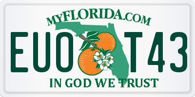 FL license plate EUOT43