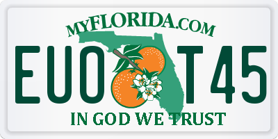 FL license plate EUOT45