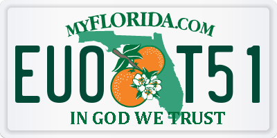 FL license plate EUOT51