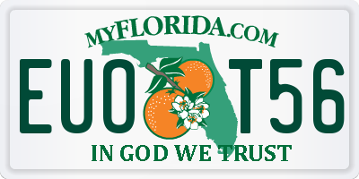 FL license plate EUOT56